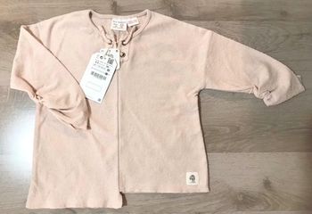 Sweat Zara neuf rose poudre 2/3 ans