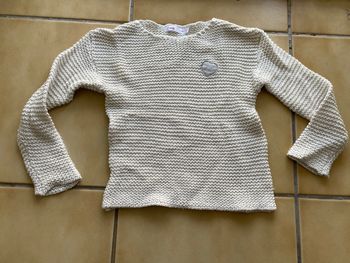 Pull gemo beige et cœur argent