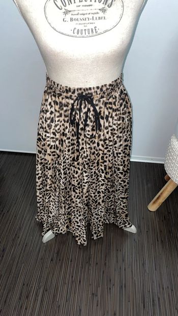 Jupe longue plissé Zara à motif léopard 🐆