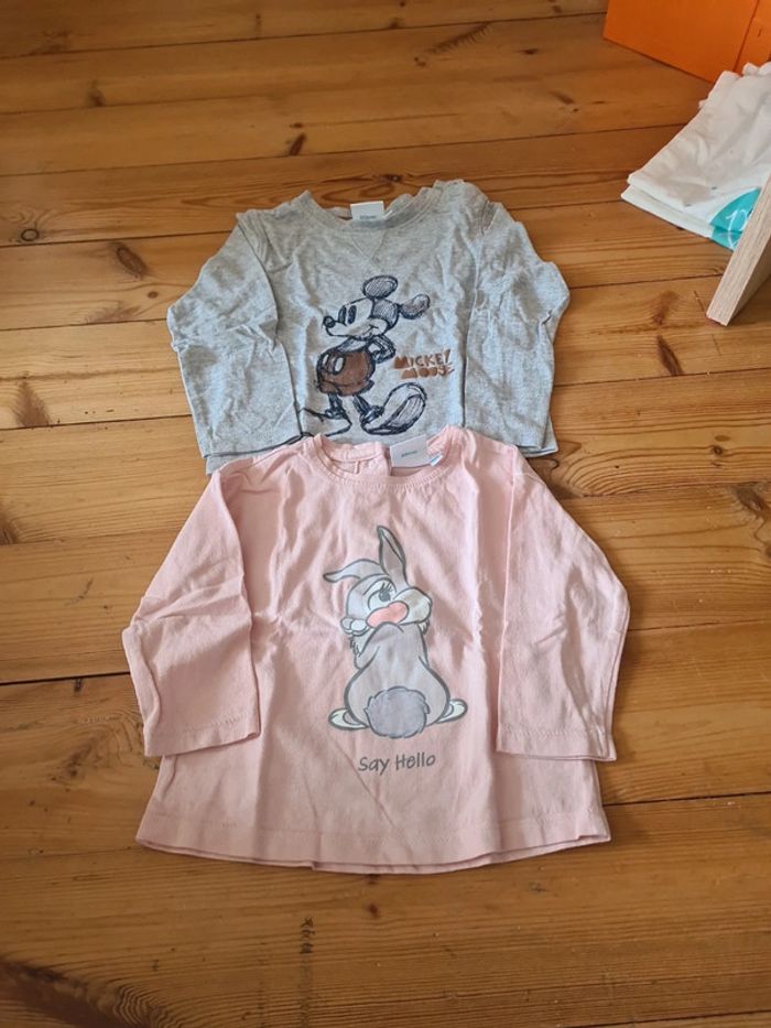 2 Tee-shirt manche longue 12 mois