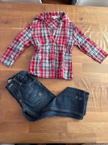 Jeans et chemise 3 ans fille