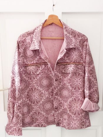 Veste courte rose légère - Shein - (T. XL) - Très bon état