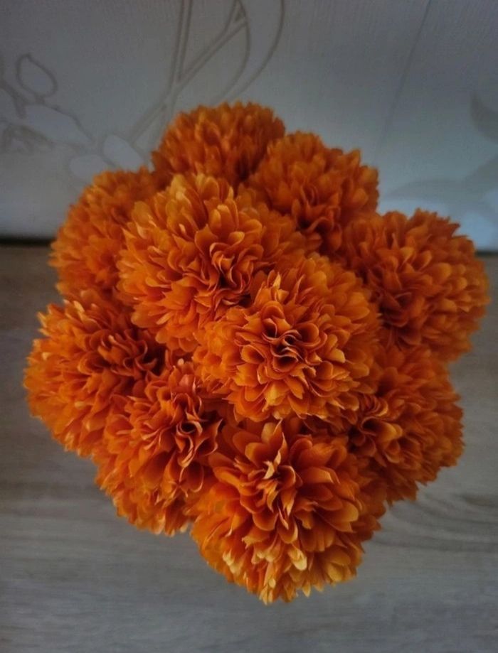 Hortensias artificielles orange
