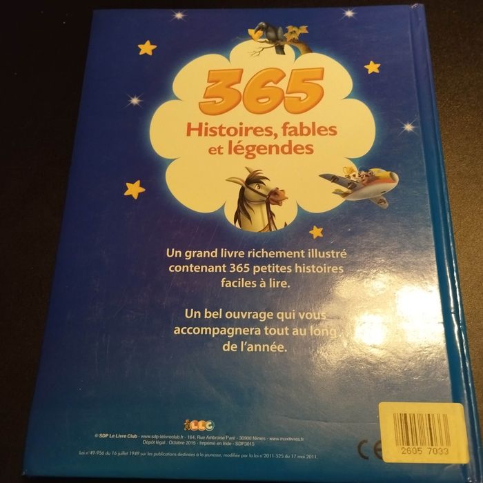 Livre enfant 365 fables et histoires d'animaux - photo numéro 2