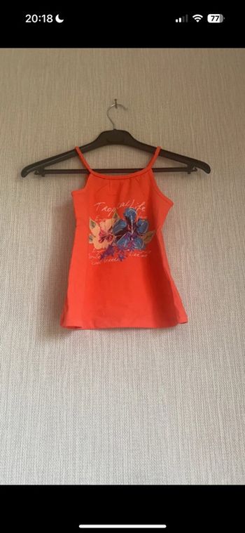 Debardeur orange 6 ans été