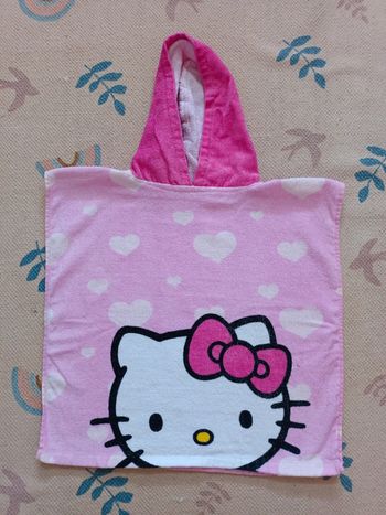 Serviette plage piscine capuche Hello kitty 2/3 ans