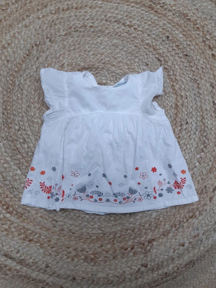 Tenue blouse manches courtes et short Vertbaudet 6 mois - photo numéro 2