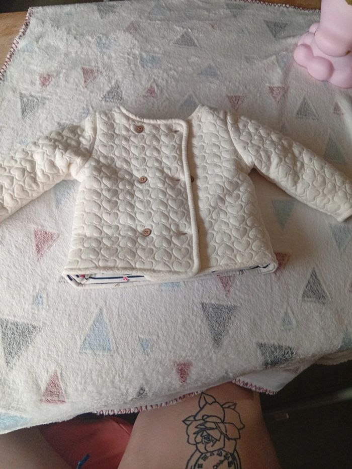 Veste coeur blanc