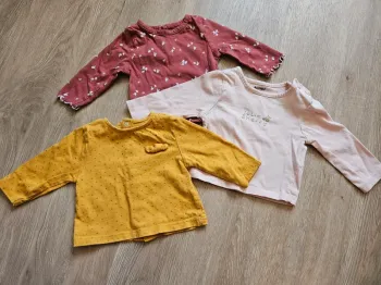 Lot de 3 Tee-shirt bébé fille manche longue
