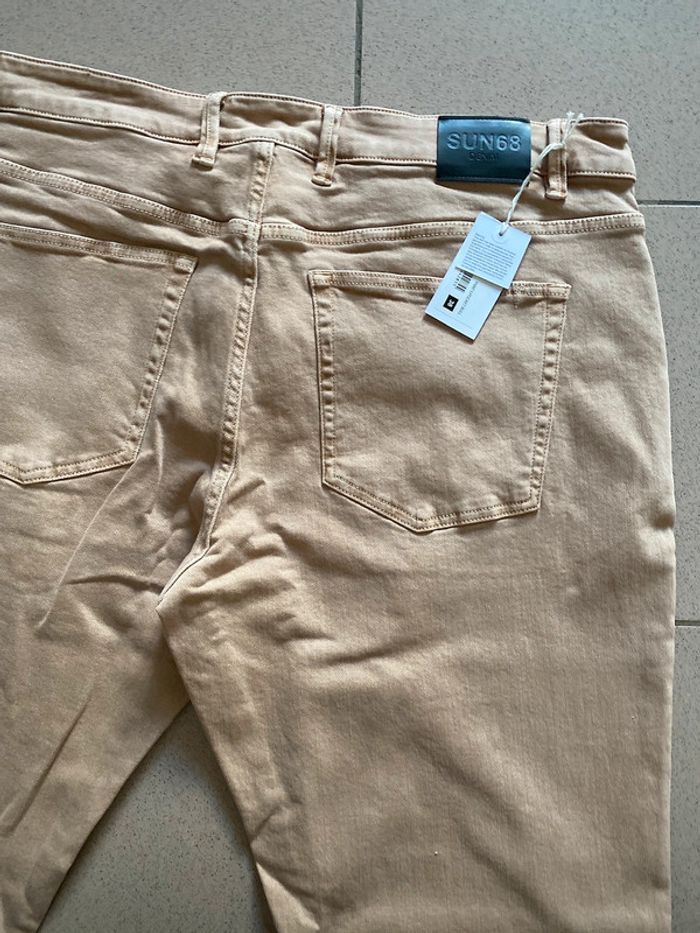 Sun68 pantalon coton beige 48 Neuf - photo numéro 3