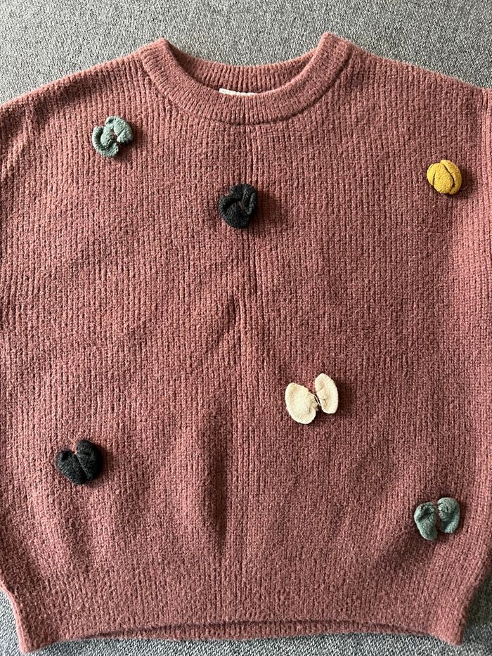 Pull d’hiver à noeuds papillon Zara fille 5 ans - photo numéro 5