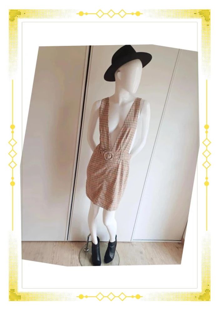 Robe à carreaux Bershka