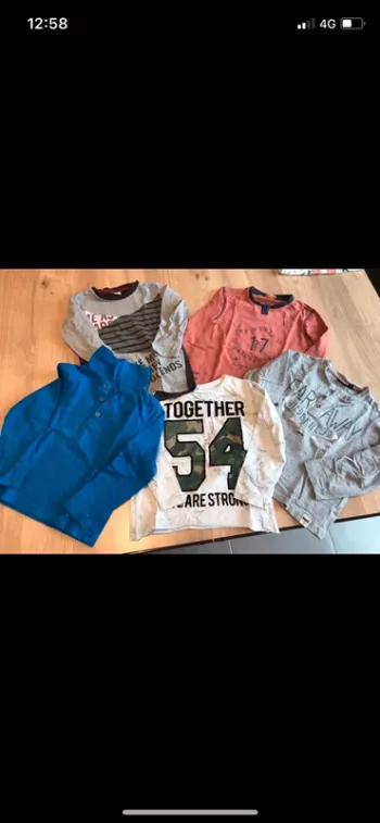Lot de 5 t-shirt manches longues taille 5 ans