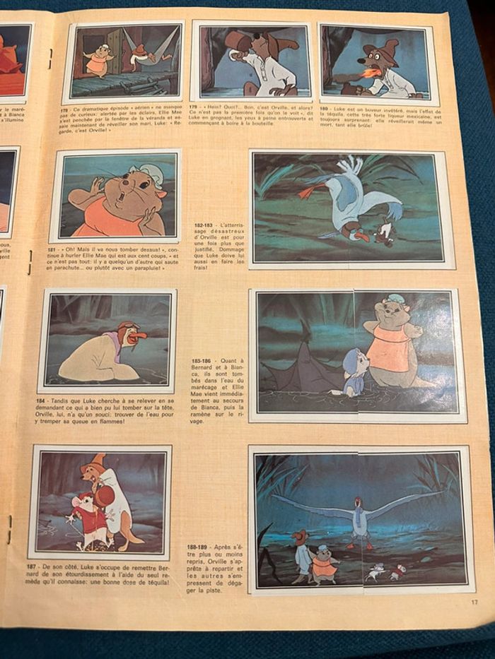 Album livre Panini complet stickers autocollants Disney Bernard et Bianca souris ancien vintage - photo numéro 6