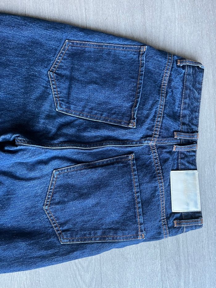 Jean large taille haute bleu foncé Pull&Bear T34 - photo numéro 6