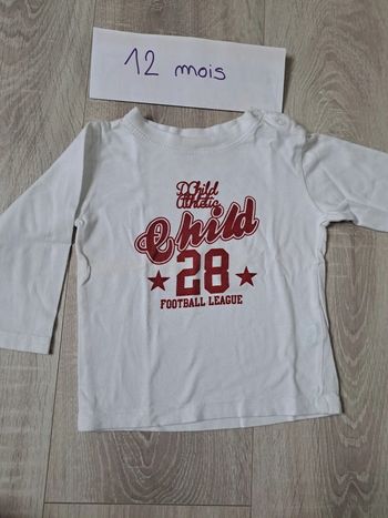 T-shirt manches longues 12 mois