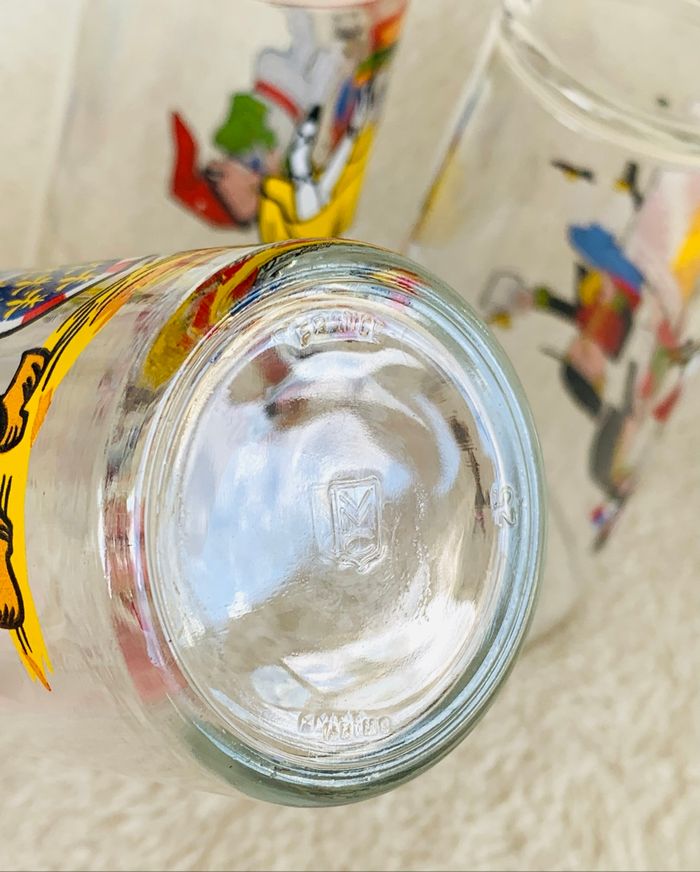 Lot 4 verres dessins régions de France - photo numéro 4