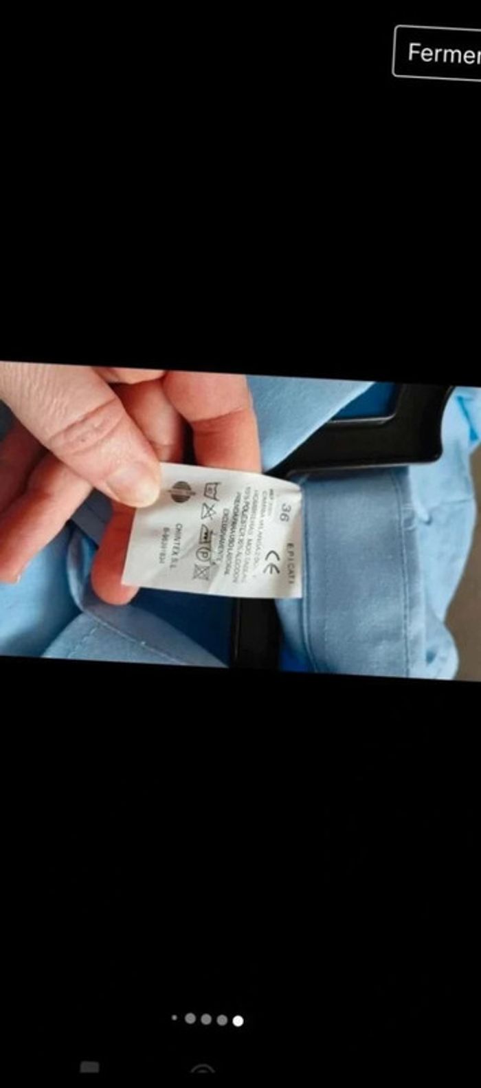 Chemise manches longues  bleu  taille  s - photo numéro 9