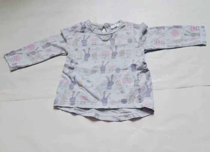 Lot 4 t-shirts manches longues fille 12 mois - photo numéro 5