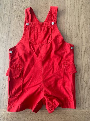 Salopette babibou rouge 12 mois