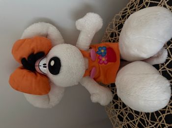 Souris Diddl année 98 Peluche souris Diddlina DESPESCHE Diddl robe orange poche et fleurs Super Soft