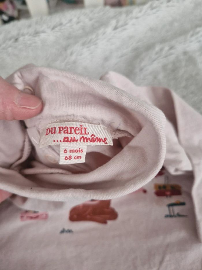 Sous pull du pareil au même 6 mois rose - photo numéro 2