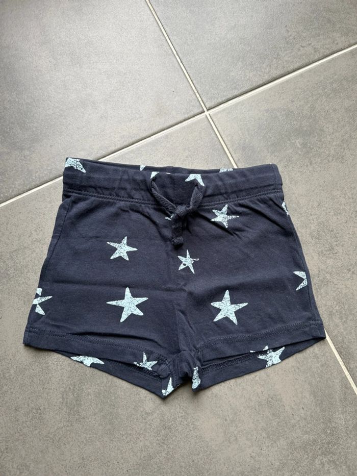 Ensemble lot t-shirt manches courtes lapin et short motif étoiles léger neuf Kiabi bébé garçon - photo numéro 2