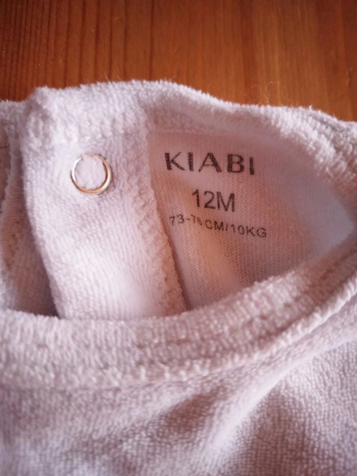 Pyjama blanc Kiabi taille 1 an (12 mois) - photo numéro 3