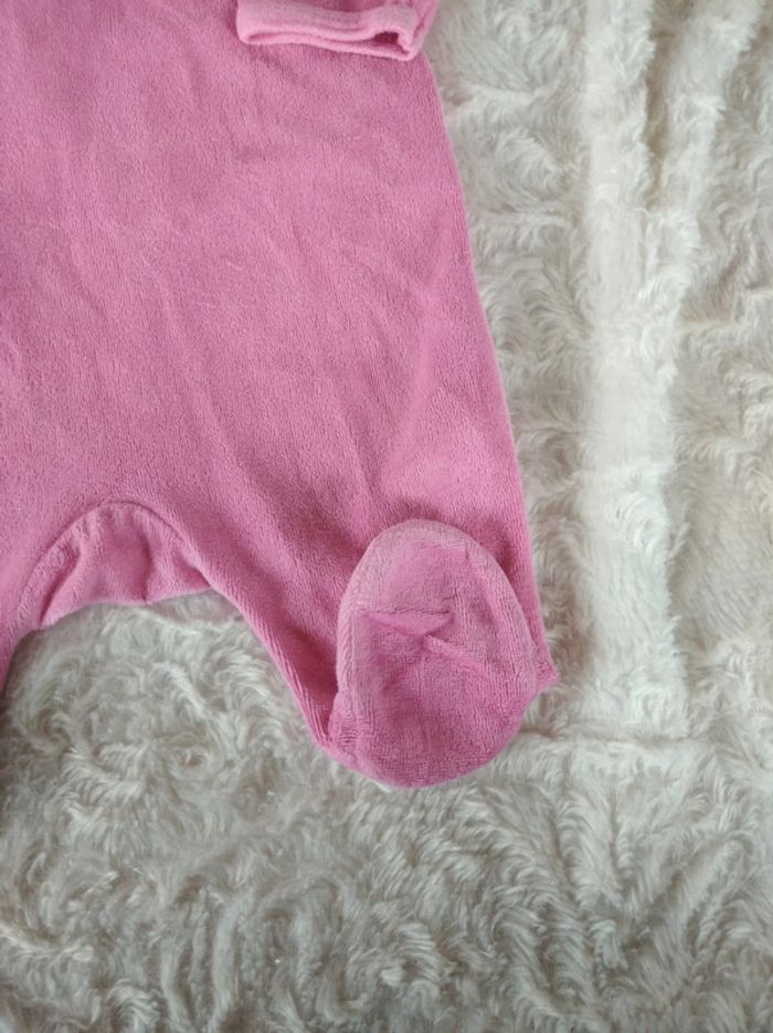 Pyjama grenouillère velours Fille 1 mois "Magic Baby" étoiles et baguette magique Kitchoun - photo numéro 8
