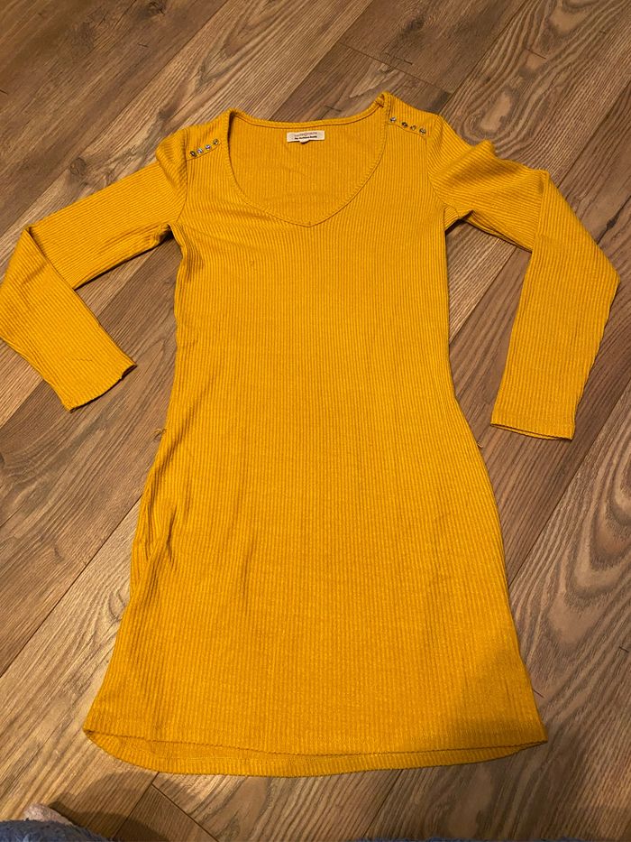 Robe jaune moutarde Cache cache Txs