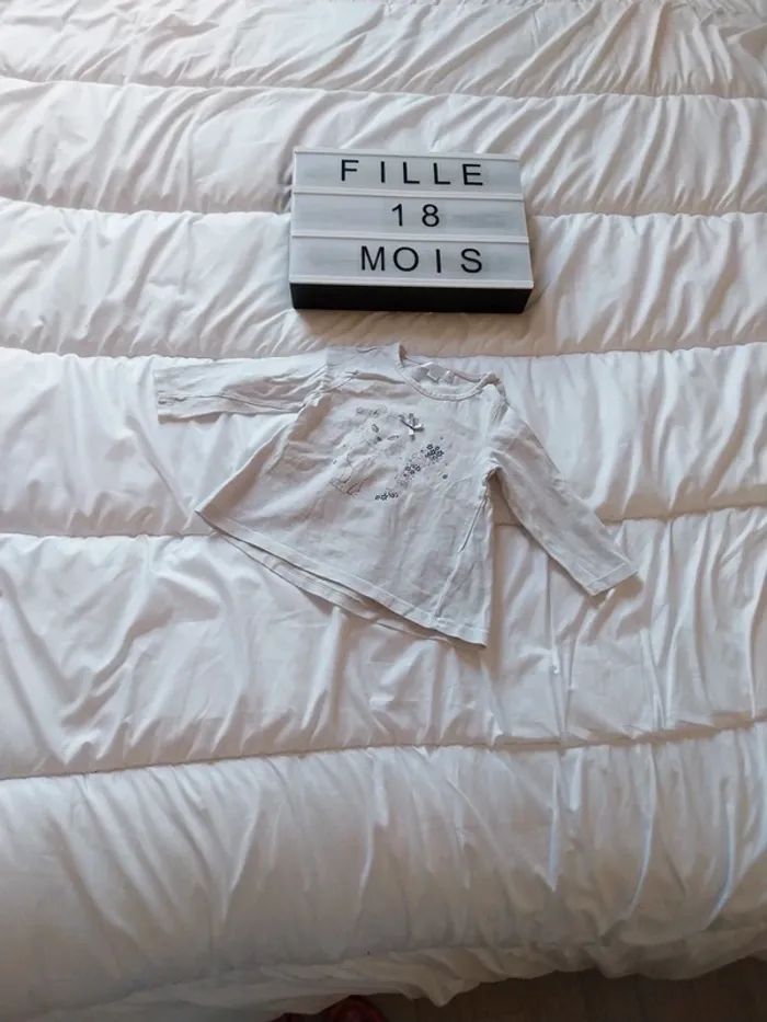 Tee-shirt manche longue fille 18 mois Mes petits caillous