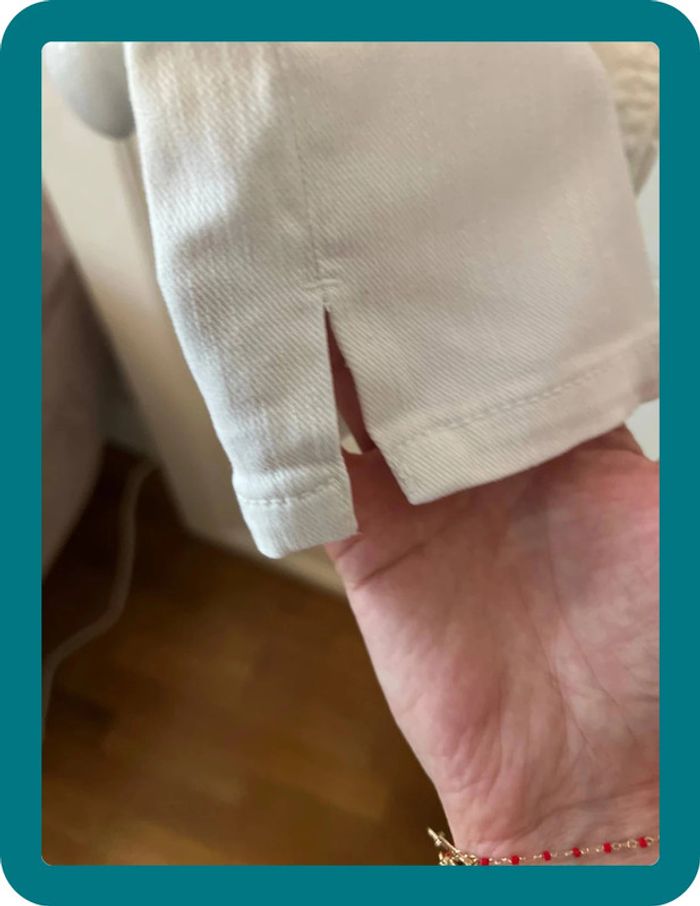 Jean Capri 7/8 blanc stretch taille 28 - Tommy Hilfiger - photo numéro 3