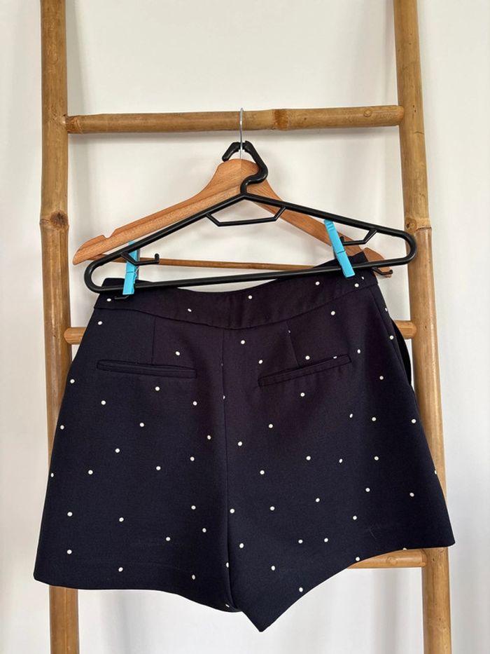 Short bleu marine à pois blancs Zara taille XS - photo numéro 8