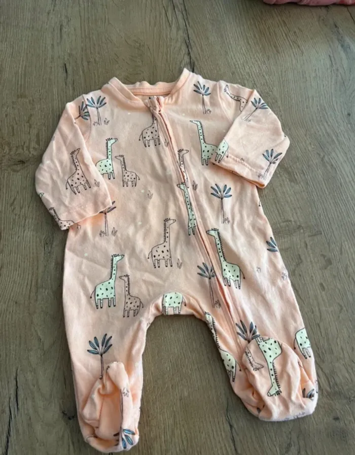 Pyjama grenouillère 1 mois coton - photo numéro 4