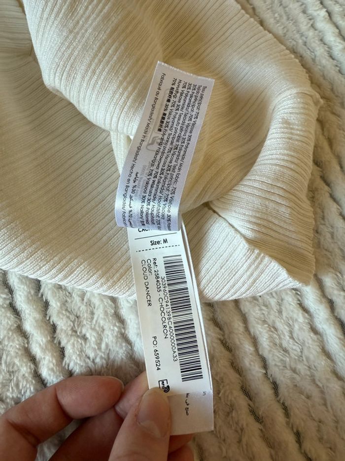 Pull chaussette blanc / Taille M - photo numéro 5