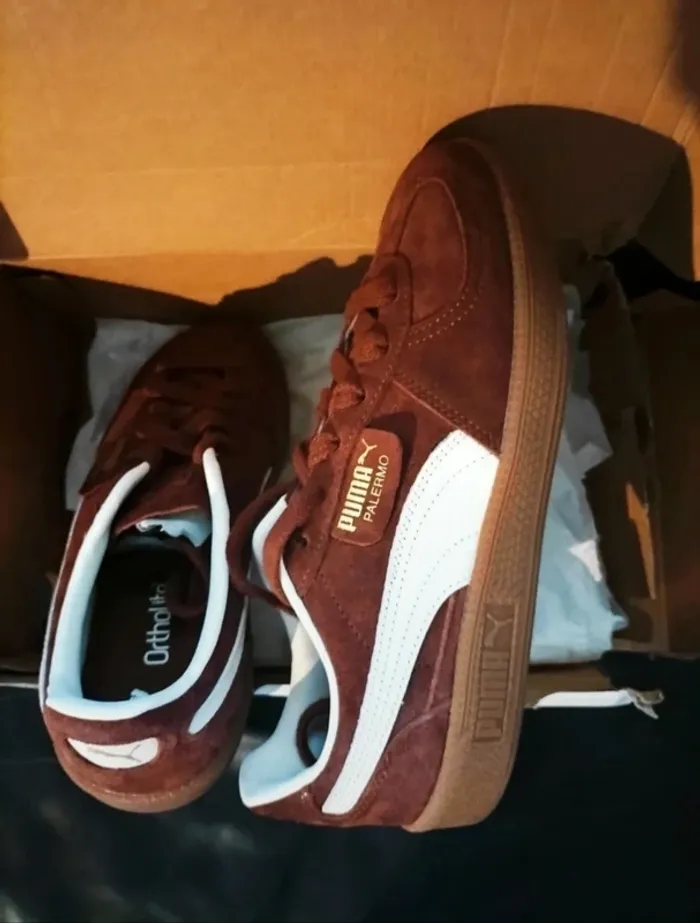 Modèle rare - baskets Puma Palermo chics couleur marron neuves - photo numéro 10