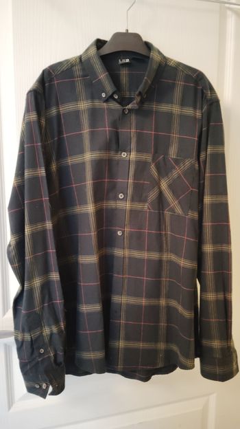 Chemise homme tartan noir Taille L