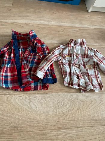 Lot de 2 chemises 12 mois neuves orchestra