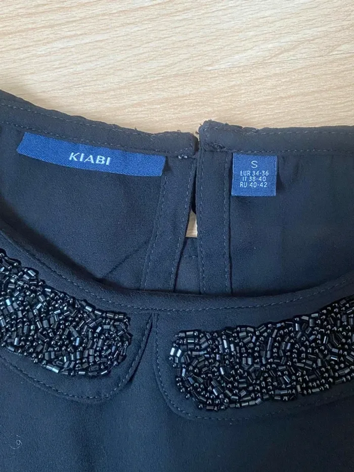 Blouse sans manches col claudine à perles 36 Kiabi - photo numéro 8