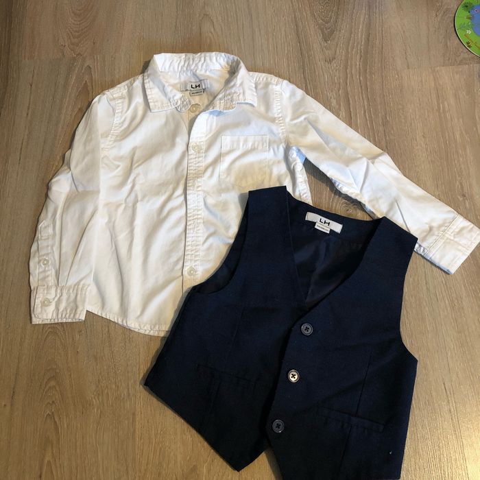 Ensemble gilet + chemise
