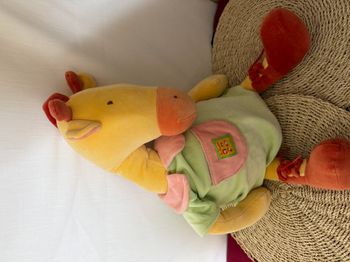 Grand Doudou girafe robe verte Les Loustics MOULIN ROTY