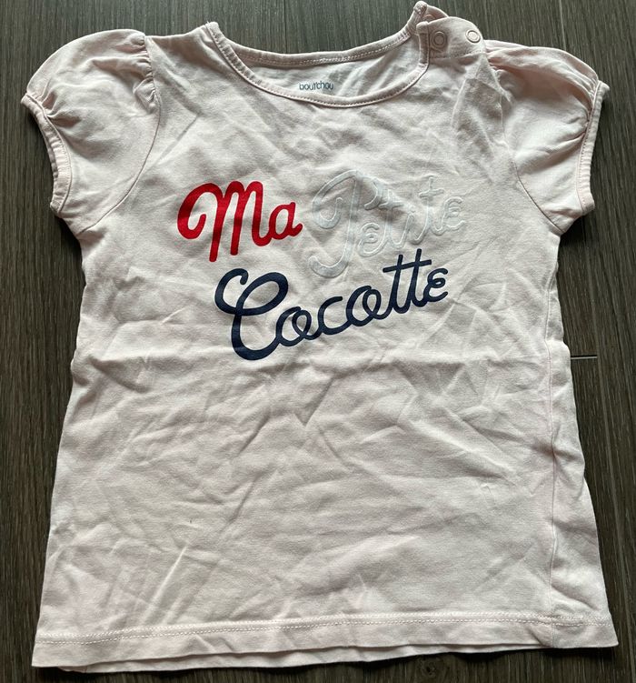 T-shirt Bout'chou rose clair 18 mois