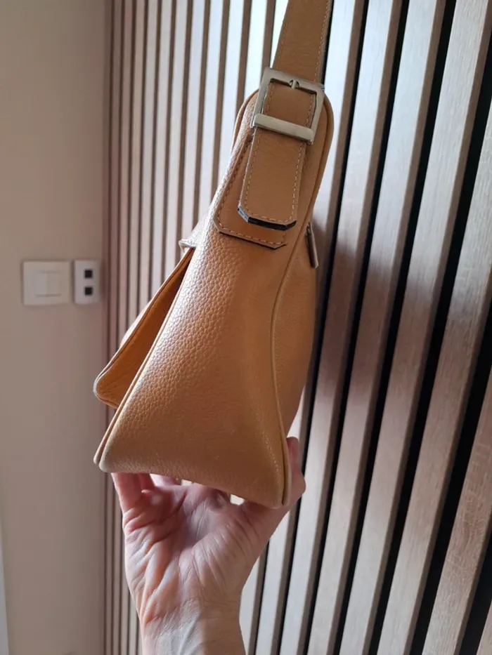 Sac bandoulière marron clair vintage - photo numéro 4
