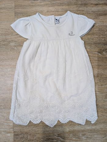Robe blanche 6 mois bébé fille 