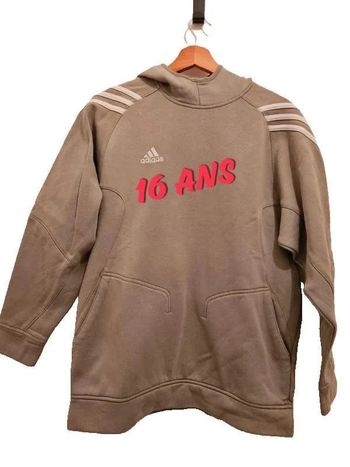 Pull à capuche Kaki- Adidas- 16 ans