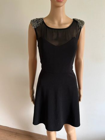 Robe noire avec perles argentées Nora.z taille M TBE