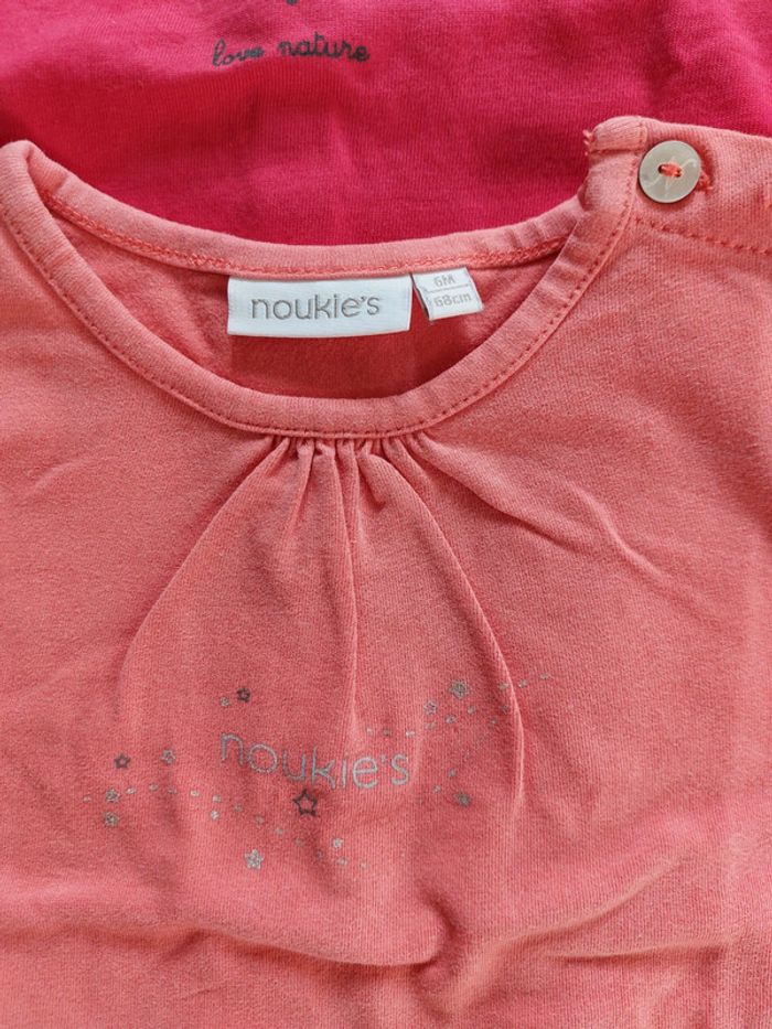 Lot bébé fille 6M 5 hauts et 1 jean (Noukies, Absorba, TAO etc) - photo numéro 4
