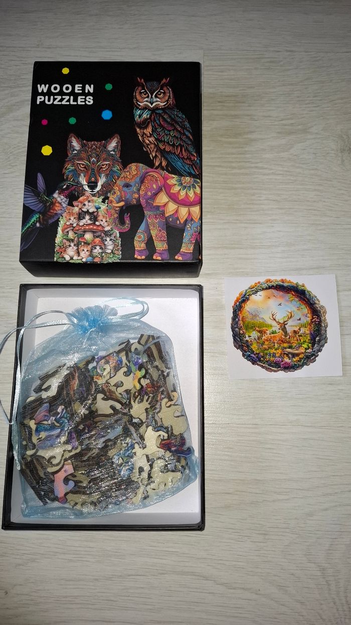 Puzzle en bois daims