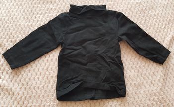 Tee shirt col roulé noir 3 mois