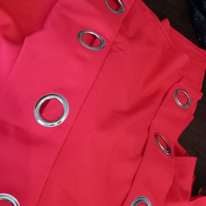 Lot de 2 paires de rideaux voiles rouge - photo numéro 8